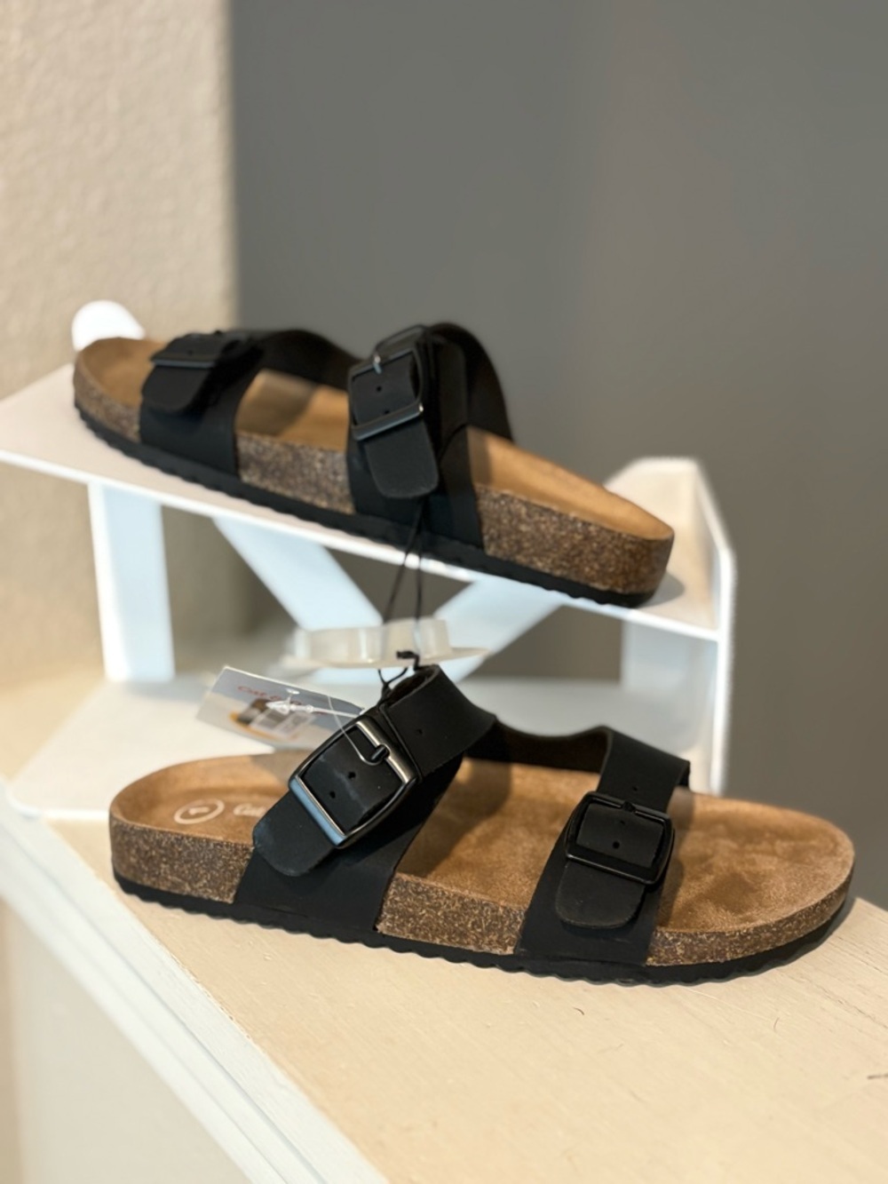 NEW Kids' Drew Black Footbed Sandals - Cat & Jack™ Girl  Sz 1